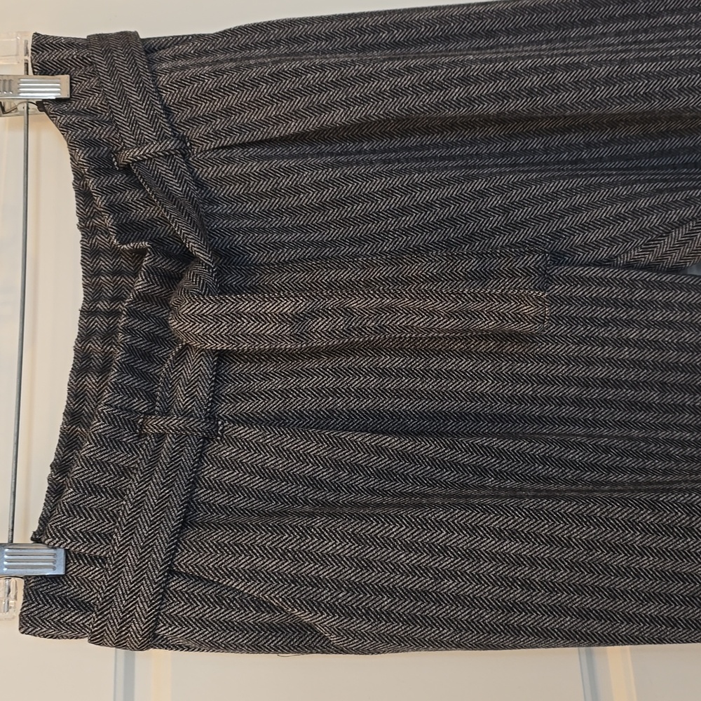 Dex grey and black belted herringbone patterned pants 🇨🇦